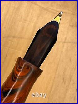 Rare WATERMAN #7 RED RIPPLE Fountain Pen 14K FLEX RED NIB Cap Repaired, Restored