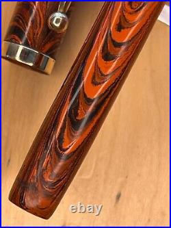 Rare WATERMAN #7 RED RIPPLE Fountain Pen 14K FLEX RED NIB Cap Repaired, Restored