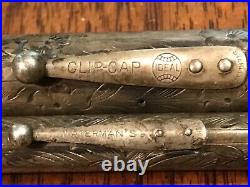 Rare WATERMAN's #454 Sterling Silver FTN Pen & Pencil Set 14K Gold NIB IDEAL