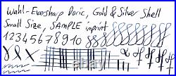 Rare! Wahl Doric, Sample, Gold & Silver Shell, Springy 14k Medium Nib, USA