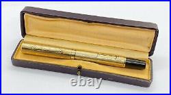 Rare! Waterman 52 Pen, In Box, 9k Gold, Springy, 14k Medium Nib, 1927, Sb