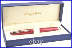 Rare Waterman Carene Glossy Red Fountain Pen Fine Nib SEALED NIB