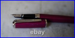 Rare Waterman Exception Fountain Pen Pink Lacquer 18 Carat Solid Gold Nib Rare Waterman Exception Fountain Pen Pink Lacquer 18 Carat Solid Gold Nib