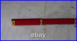 Rare Waterman Lady Alice Fountain Pen In Ruby Red Lacquer Medium Gold Nib