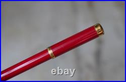Rare Waterman Lady Alice Fountain Pen In Ruby Red Lacquer Medium Gold Nib