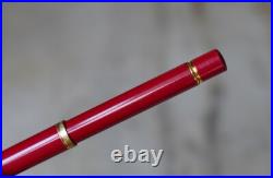 Rare Waterman Lady Alice Fountain Pen In Ruby Red Lacquer Medium Gold Nib