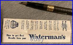Rare Waterman Lever Filler Fountain Pen With Floral Repousse Band And 14k Nib