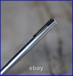 Rare Waterman Man Super 6 Metal Chrome Fountain Pen 18 Carat Solid Gold Nib
