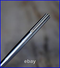 Rare Waterman Man Super 6 Metal Chrome Fountain Pen 18 Carat Solid Gold Nib