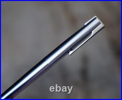 Rare Waterman Man Super 6 Metal Chrome Fountain Pen 18 Carat Solid Gold Nib