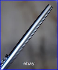 Rare Waterman Man Super 6 Metal Chrome Fountain Pen 18 Carat Solid Gold Nib