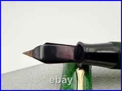 Rare Waterman Patrician Emerald Green Jade Fountain Pen & Pencil Set F 14k Flex
