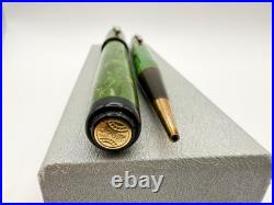 Rare Waterman Patrician Emerald Green Jade Fountain Pen & Pencil Set F 14k Flex