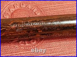 Rare Wood Grain Ebonite The Lakeside Fountain Pen Montgomery Ward 14k Gold NIB