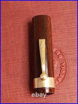 Rare Wood Grain Ebonite The Lakeside Fountain Pen Montgomery Ward 14k Gold NIB