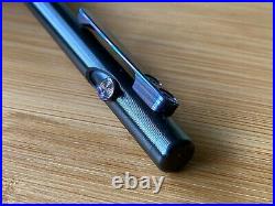 Rare! Zirconium Slim Bolt Action Pen w Titanium Damascus Bolt&Clip (TactileTurn)