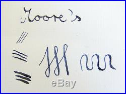 Rare antique 1900´s Moore's non-leakable safety fountain pen flexy F nib