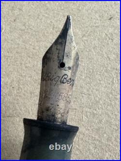 Rare vintage Green Big Ben Fountain Pen original 14 carat gold nib