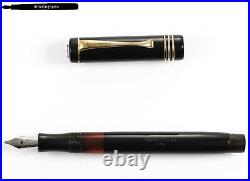 Rare & vintage Soennecken 510 Piston Fountain Pen Black Gold with M-nib (1938)