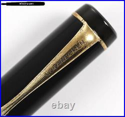 Rare & vintage Soennecken 510 Piston Fountain Pen Black Gold with M-nib (1938)