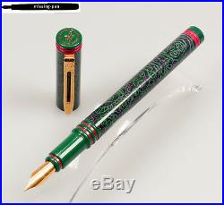 Rare vintage Waterman FORUM Fountain Pen in Green Design / F or M nib (1980's)
