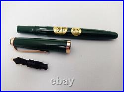 Reform 4000 Piston Green Fountain Pen 14k Flex Nib Vintage Rare Color