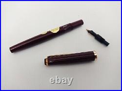 Reform 4251 Burgundy Piston Fountain Pen 14k EF Flex Nib Vintage Very Rare