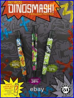 Retro 51 Tornado DINO SMASH SET OF 3 Popper Rollerball Pens RARE