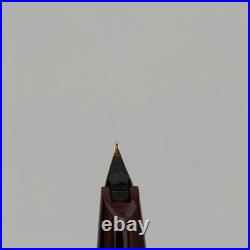 Rex Emi Tortoise Striped Piston Fountain Pen 14K EF Hidden Nib Vintage 60s Rare