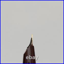 Rex Emi Tortoise Striped Piston Fountain Pen 14K EF Hidden Nib Vintage 60s Rare