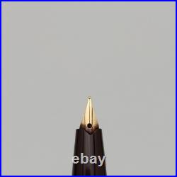 Rex Emi Tortoise Striped Piston Fountain Pen 14K EF Hidden Nib Vintage 60s Rare