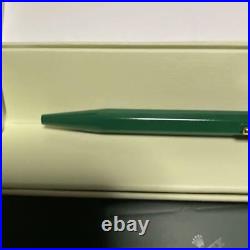 Rolex Ballpoint Pen Rare Green Gold Box Case Authentic Paper bag