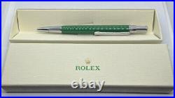 Rolex Ballpoint Retractable Pen NEW RARE Green Silver Collectible Pen VIP Gift