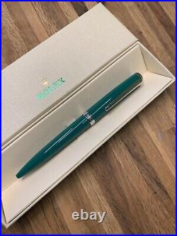 Rolex Ballpoint Twist Pen NEW RARE Green Silver Collectible Pen