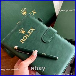 Rolex Green Executive Gift Set Pen Journal Umbrella VIP Luxury Rare New With Box