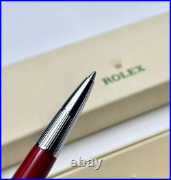 Rolex VIP Ballpoint Pen NEW RARE Novelty Collectible Pen (Red/Silver) with Box