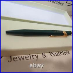 Rolex made by Caran D'Ache ball point green gold Pen New Rare