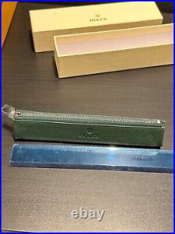 Rolex pen or cigar Green Leather pouch Very rare Gift from AD