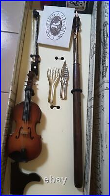 Rubinato Fountain Pen Set Musical Instrument Violin Made in Italy Score Rare