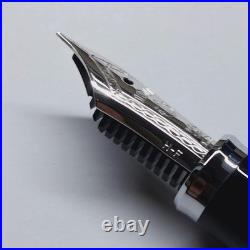 SAILOR Vulcarole Fountain Pen Silver Blue 14K F Nib New Rare Vintage