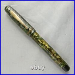 SUPER RARE 1937 Green Snake Lizard Skin WASP VACUUM-FIL Fountain Pen