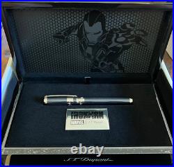 S. T. Dupont Iron Man Tony Stark Marvel Limited Edition Pen Blue Honeycomb RARE