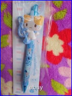 Sanrio Mashumaro Fuwa cat lovely doll charm keychain stationery pen Rare New