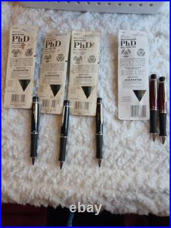Set Of 9 Rare Vintage Sanford PHD Rollerball Pen Rubber Grip NEW OLD STOCK 1998