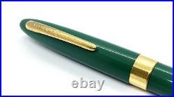 Sheaffer Admiral Snorkel Pen Pastel Green 14k Oblique Medium Nib! Rare Nib