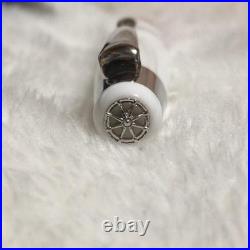 Signum Corallo Collection White Red Fountain Pen 18K Gold Nib F Italian New Rare