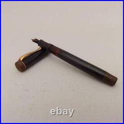 Soennecken 510 Bakelite Piston Fountain Pen 14k EF Flex Nib VTG 30s Very RARE