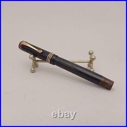 Soennecken 510 Bakelite Piston Fountain Pen 14k EF Flex Nib VTG 30s Very RARE