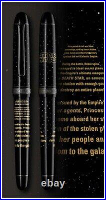 Star Wars PLATINUM Century #1 OPENING Fountain Pen Gold 14K F Nib #3776 RARE