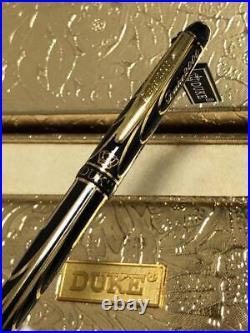 Super Rare Item! DUKE 14K fountain pen complete case with brand bag